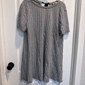 Loft black and white houndstooth dress